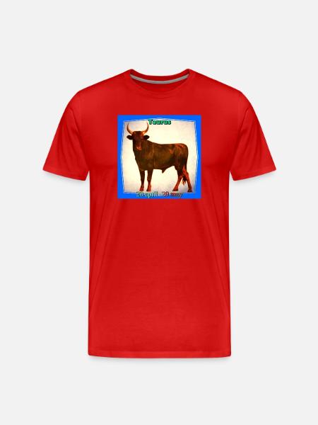 taureau - T-shirt bio Premium Homme - rouge