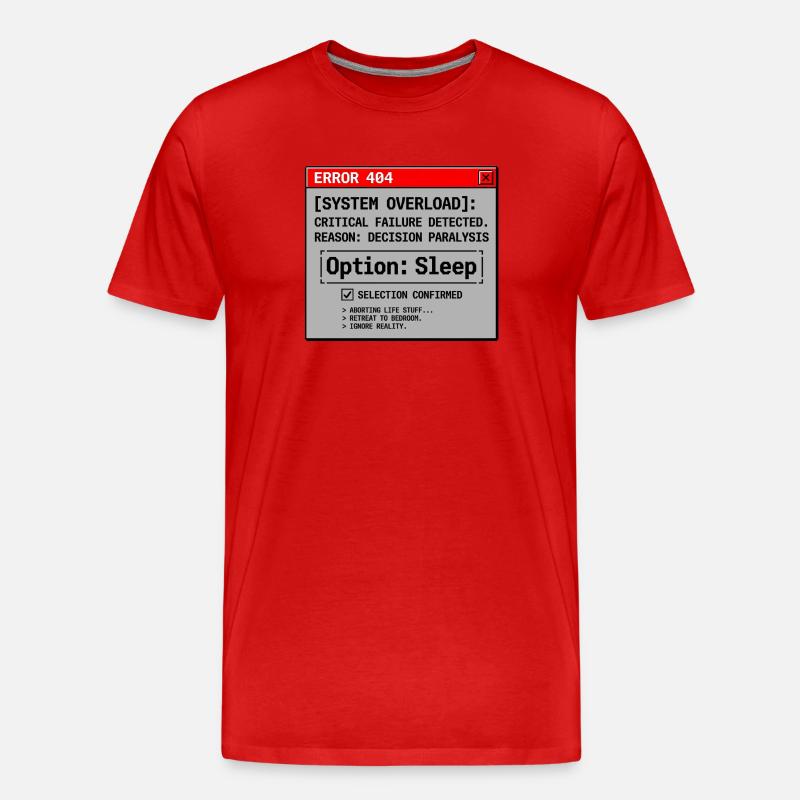 System Error Need Sleep - Men's Premium Organic T-Shirt - red