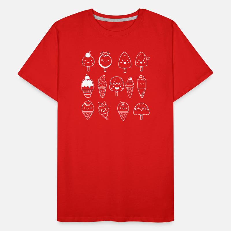 Eiscreme Sorten Comic Look Men's Premium Organic T-Shirt