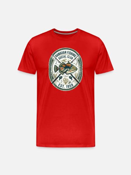 Humuhumunukunukuapua'a Triggerfish Hawaii - Men's Premium Organic T-Shirt - red