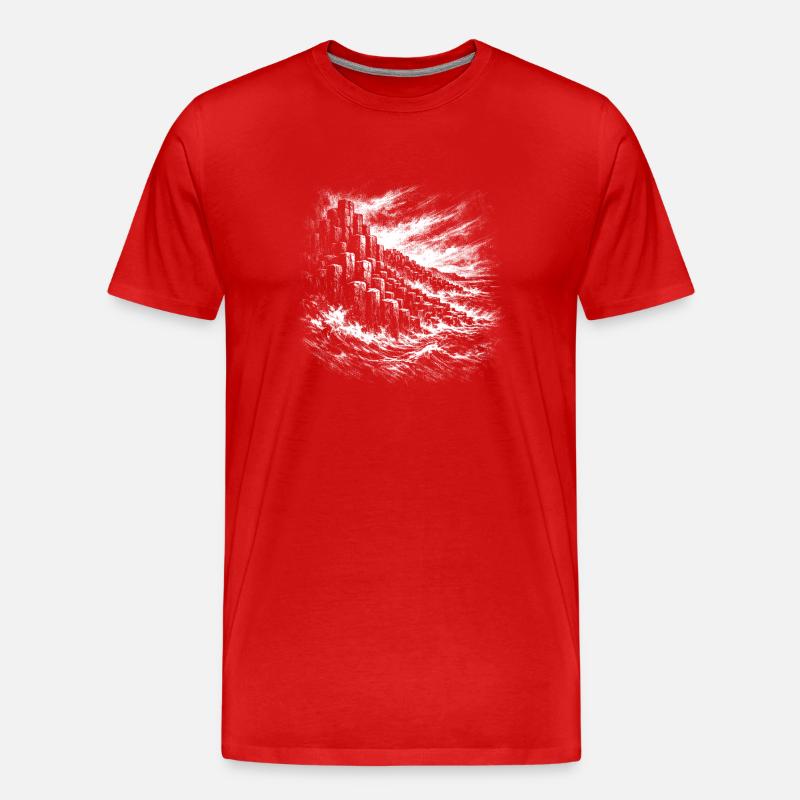 Giant's Causeway Irland - Männer Premium Bio T-Shirt - Rot