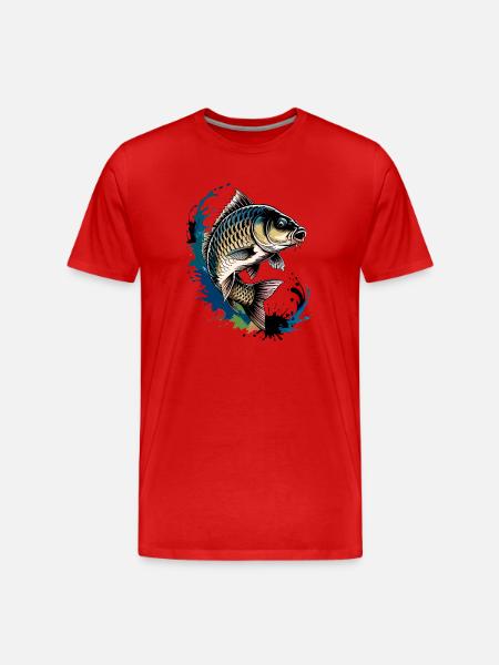 Carp fishing - Men's Premium Organic T-Shirt - red