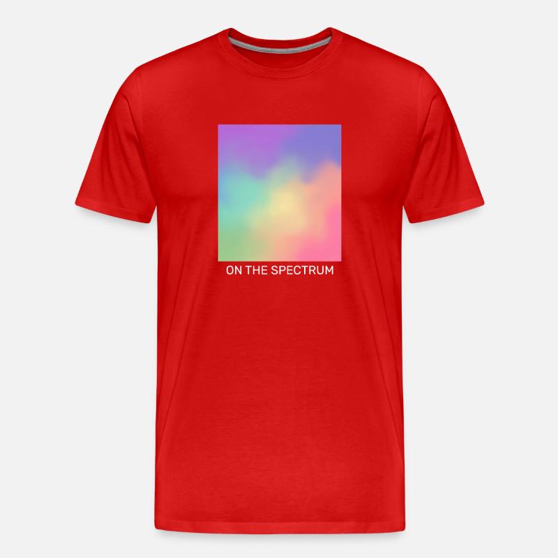 Auf dem Spektrum - Männer Premium Bio T-Shirt - Rot
