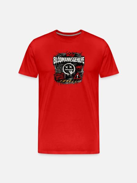 Assistant to the Certified Fool „BLÖDMANNSGEHILFE“ - Men's Premium Organic T-Shirt - red