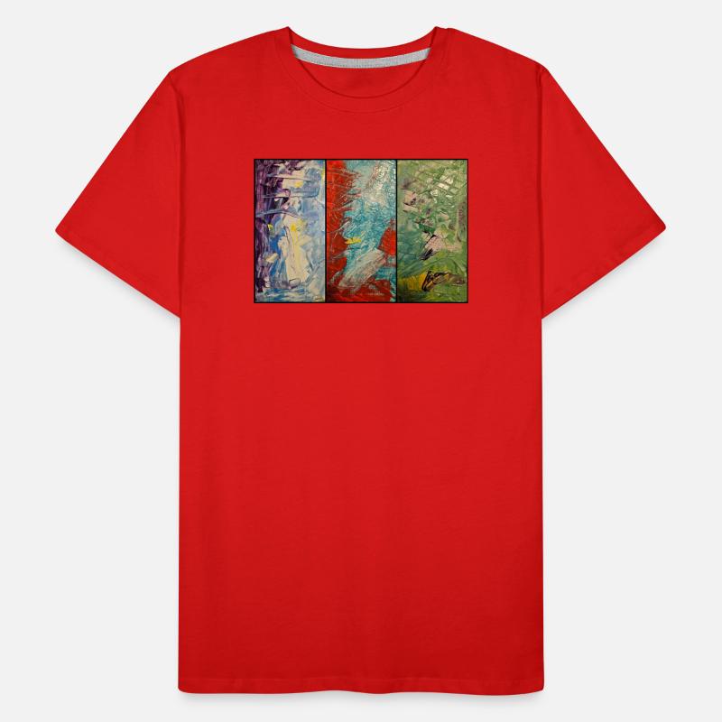 Triptych Color Flow Men's Premium Organic T-Shirt