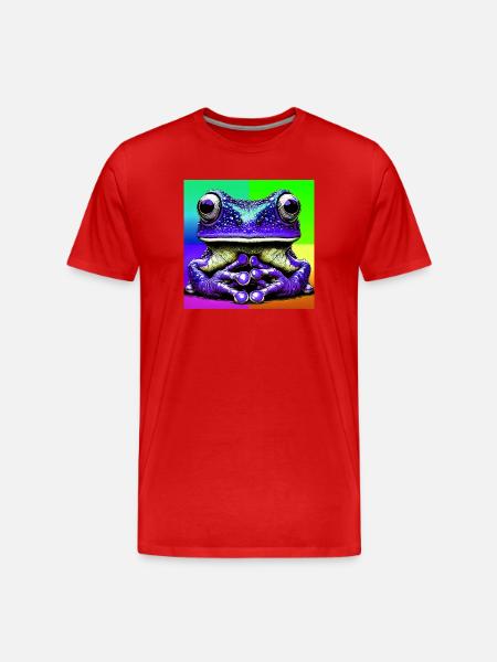 Frosch - Männer Premium Bio T-Shirt - Rot