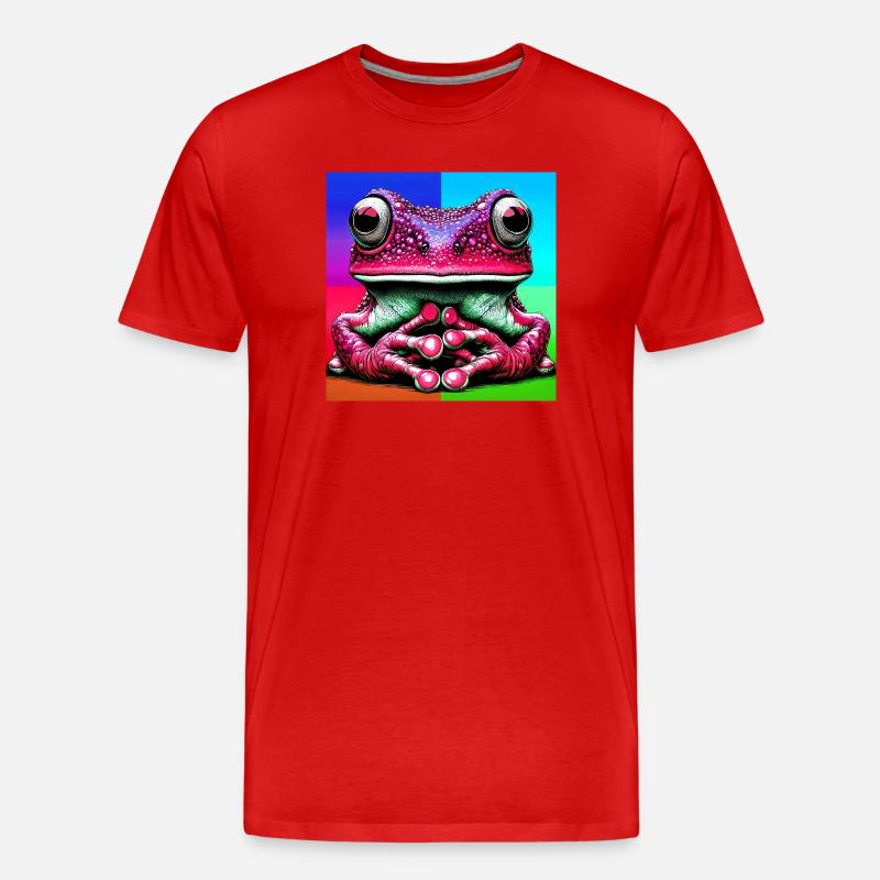 Frosch - Männer Premium Bio T-Shirt - Rot