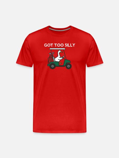 Got Too Silly Golf Goose - Men's Premium Organic T-Shirt - red