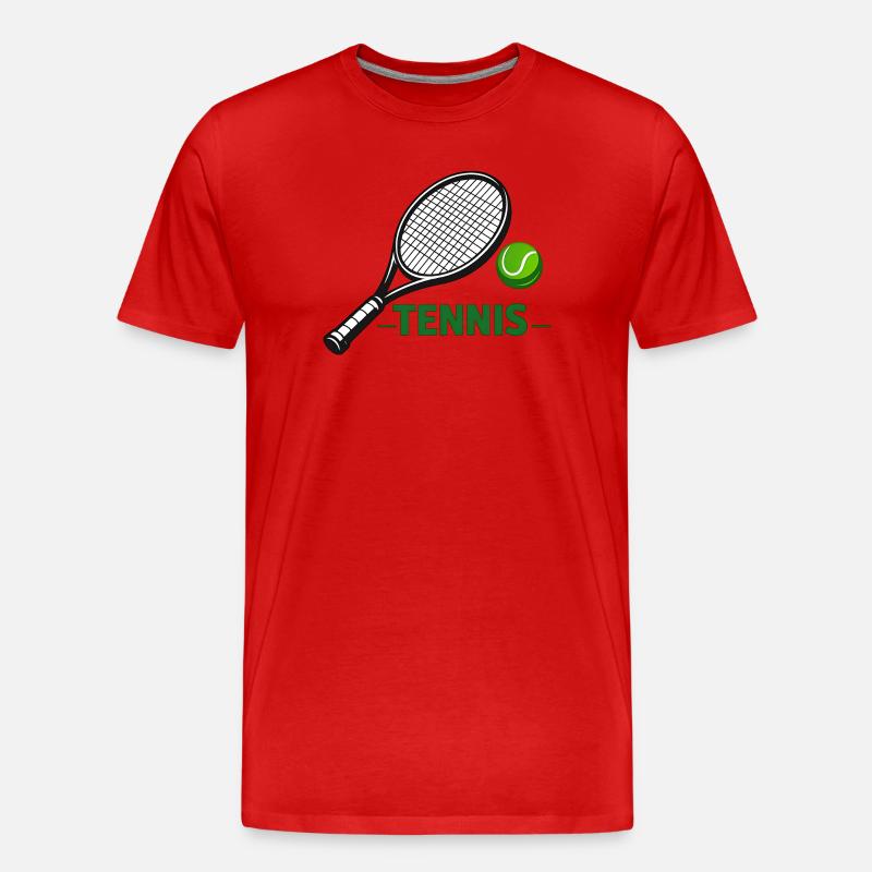 Tennis Design - Männer Premium Bio T-Shirt - Rot