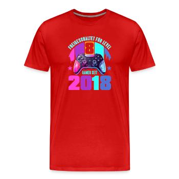 8th Birthday Young Girls - Men's Premium Organic T-Shirt - red - Front - Damien (186cm)