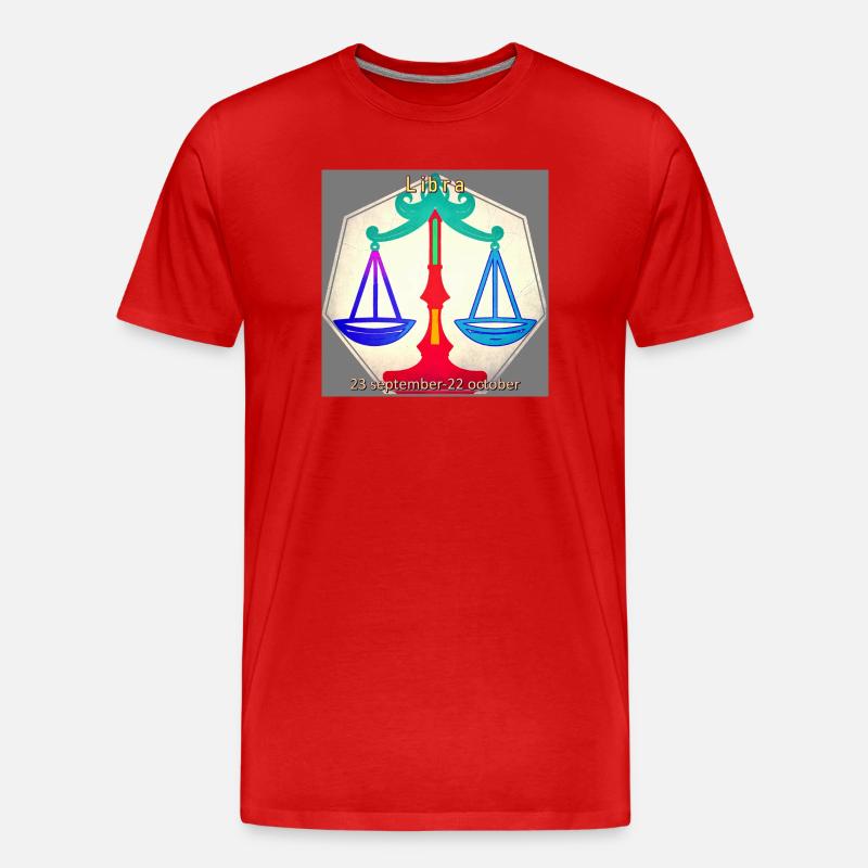 Gewicht - Männer Premium Bio T-Shirt - Rot