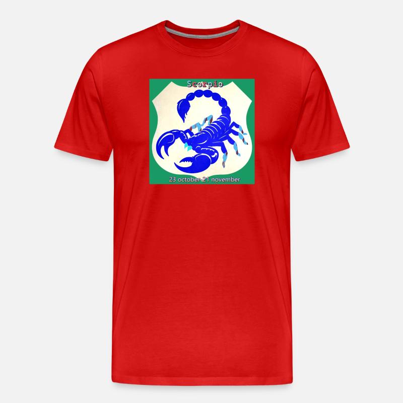 Skorpion - Männer Premium Bio T-Shirt - Rot