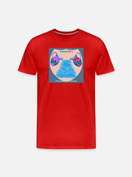 Verseau - T-shirt bio Premium Homme - rouge