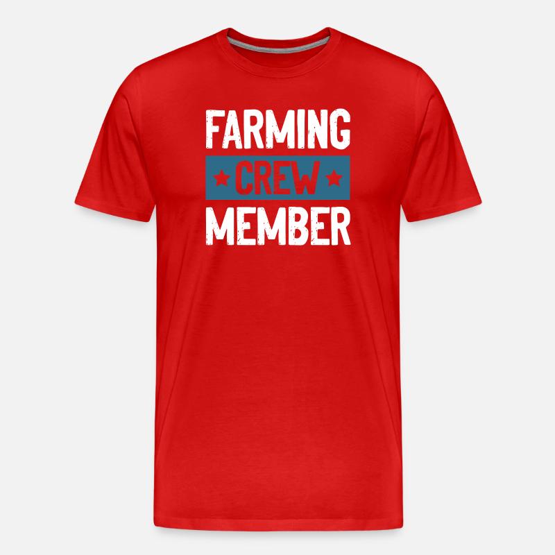 Farming Crew - Männer Premium Bio T-Shirt - Rot