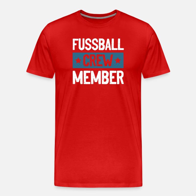 Fussball Crew - Männer Premium Bio T-Shirt - Rot