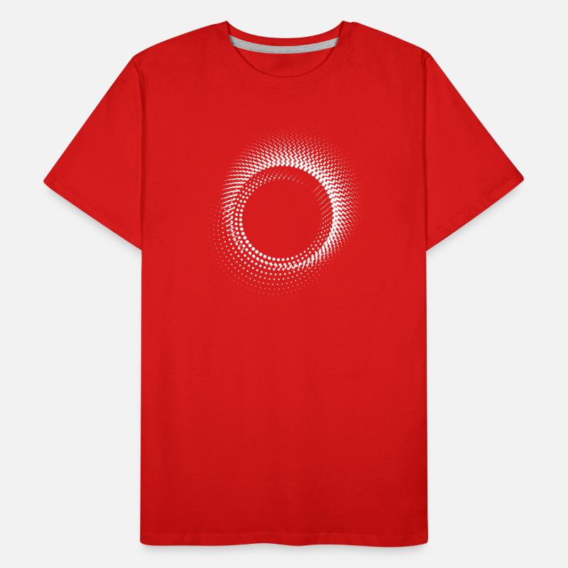 Spirale en points concentriques T-shirt bio Premium Homme