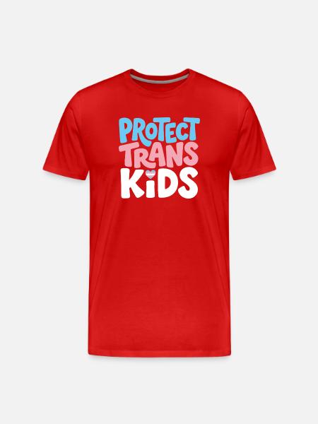 Protect Trans Kids Tee - Men's Premium Organic T-Shirt - red