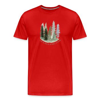 L’odeur de la forêt après la pluie - T-shirt bio Premium Homme - rouge - Devant - Damien (186cm)