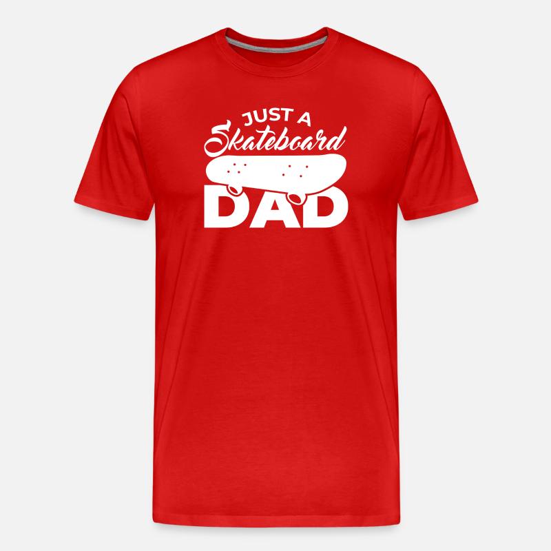 Nur ein Skateboard Vater - Männer Premium Bio T-Shirt - Rot