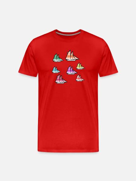 Sail - Men's Premium Organic T-Shirt - red