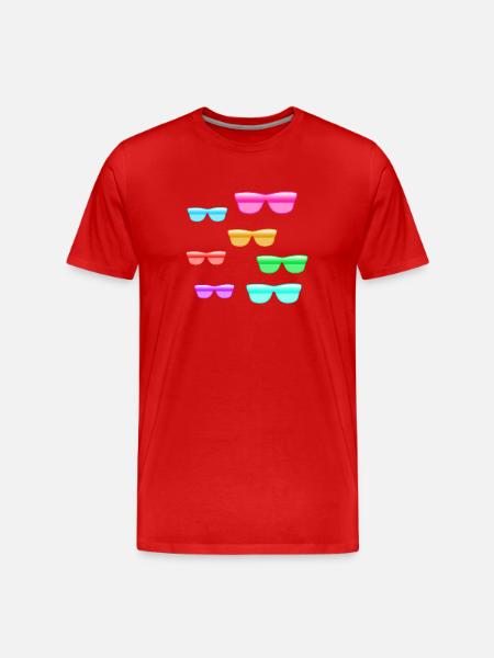 Sunglasses - Men's Premium Organic T-Shirt - red