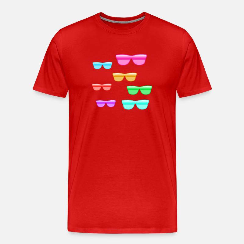 Sonnenbrillen - Männer Premium Bio T-Shirt - Rot