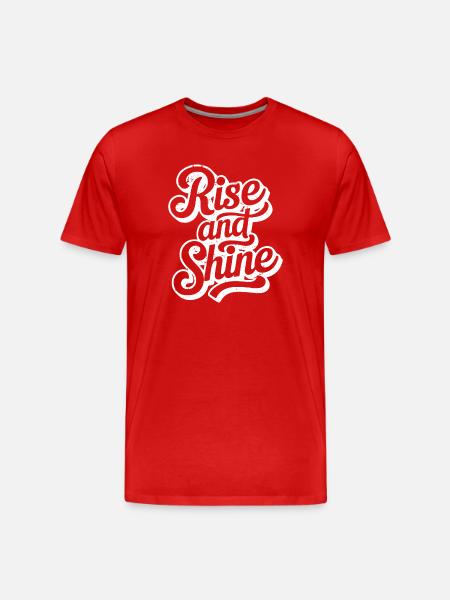 RISE AND SHINE - Men's Premium Organic T-Shirt - red