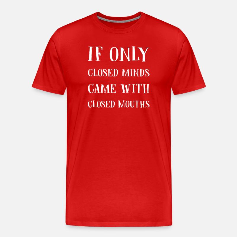 Esprits fermés, mots silencieux - T-shirt bio Premium Homme - rouge