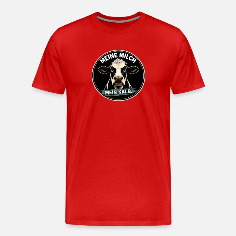 Meine Milch Mein Kalb - Männer Premium Bio T-Shirt - Rot