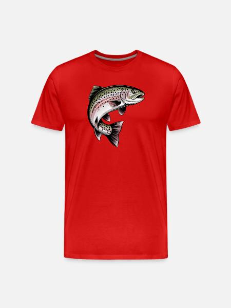 Trout fishing - Men's Premium Organic T-Shirt - red