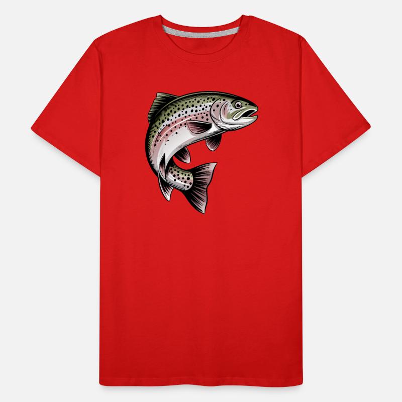 Forelle Angeln Männer Premium Bio T-Shirt