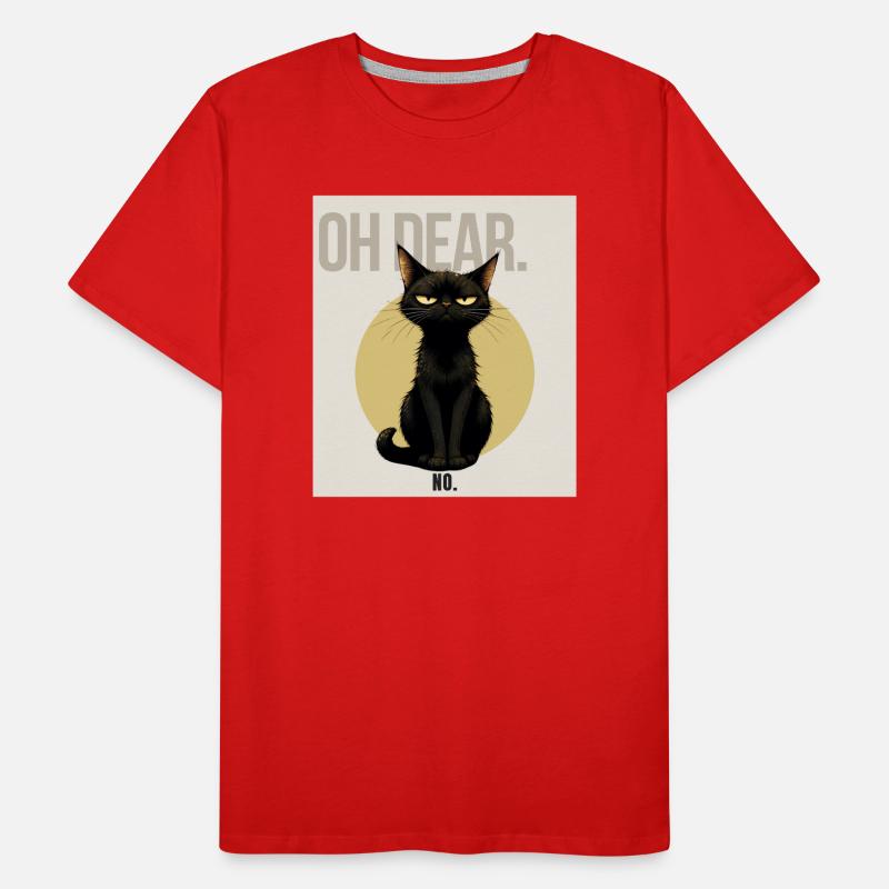 Oh Dear. – Sarcastic Black Cat Design Men's Premium Organic T-Shirt