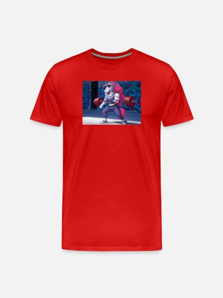 Powerful unicorn training - Men's Premium Organic T-Shirt - red