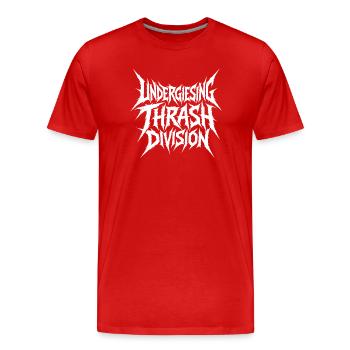 Untergrund Thrash Division - Männer Premium Bio T-Shirt - Rot - Vorne - Damien (186cm)