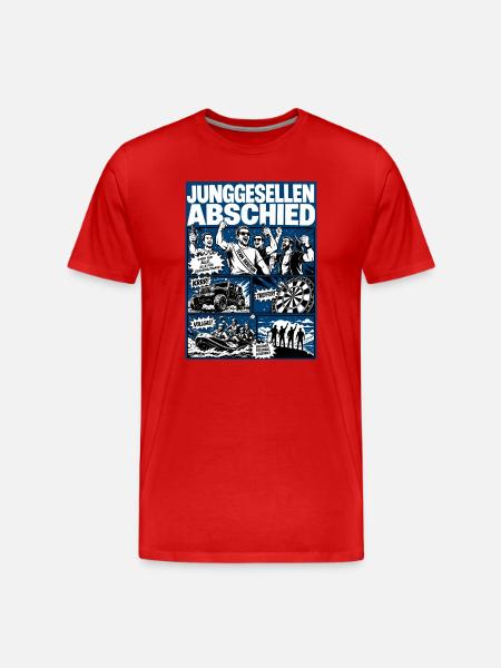 Junggesellenabschied Abenteuer Crew - Männer Premium Bio T-Shirt - Rot