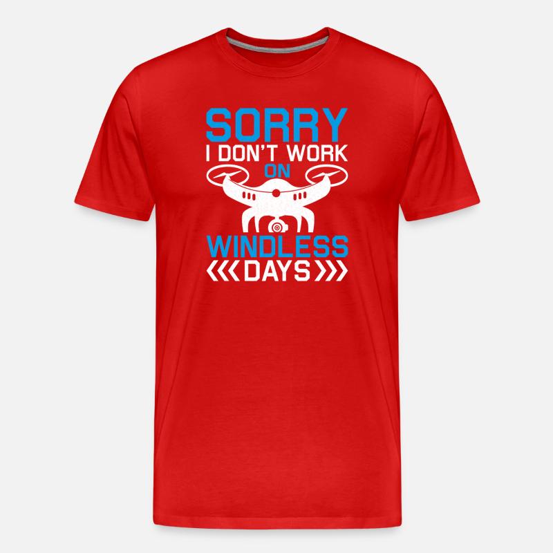 Windless Drone Saying - Men's Premium Organic T-Shirt - red