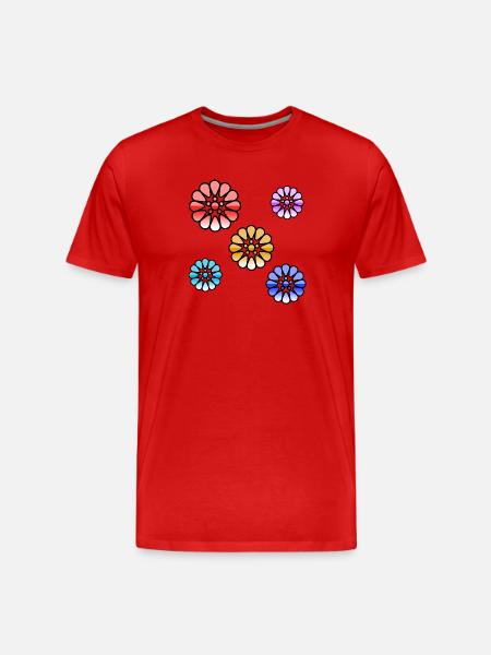 Fleur - T-shirt bio Premium Homme - rouge