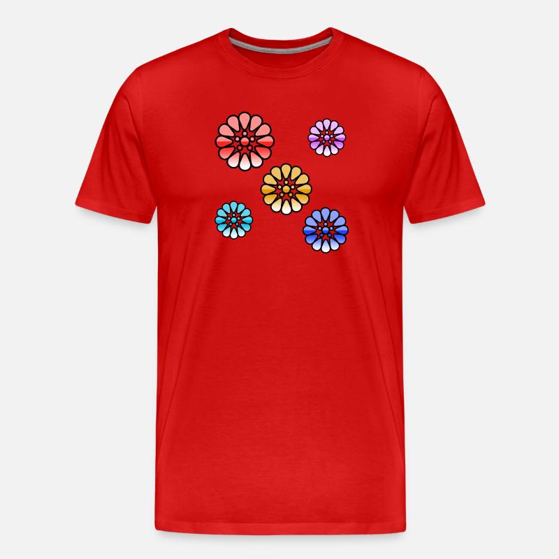 Fleur - T-shirt bio Premium Homme - rouge