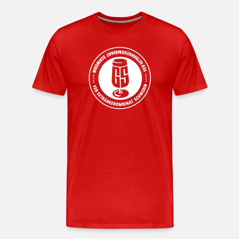 VEB Getraenkekombinat Schwerin weiss - Männer Premium Bio T-Shirt - Rot