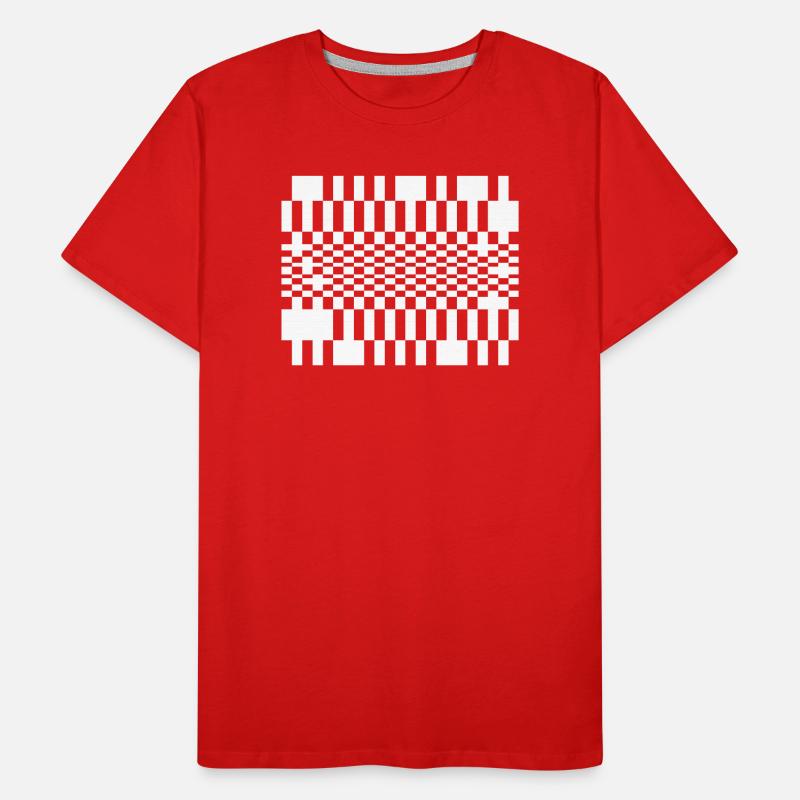 Optic Wave Grid Men's Premium Organic T-Shirt