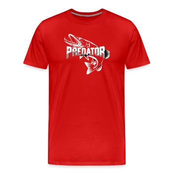 Predator Predator Fishing Pike For Hardcore - Men's Premium Organic T-Shirt - red - Front - Damien (186cm)