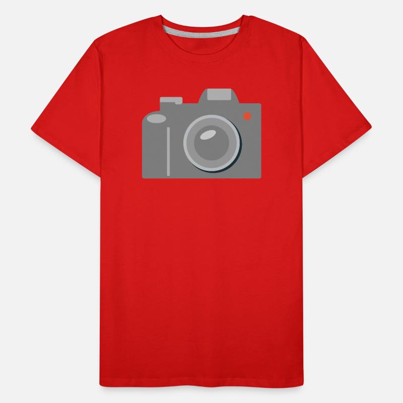 Icône de caméra Gris graphique T-shirt bio Premium Homme