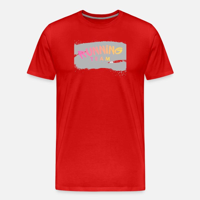 Running Team - Männer Premium Bio T-Shirt - Rot