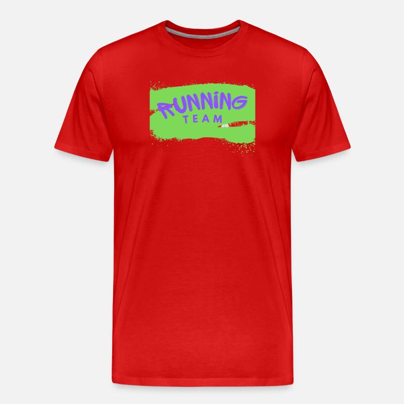Running Team - Männer Premium Bio T-Shirt - Rot