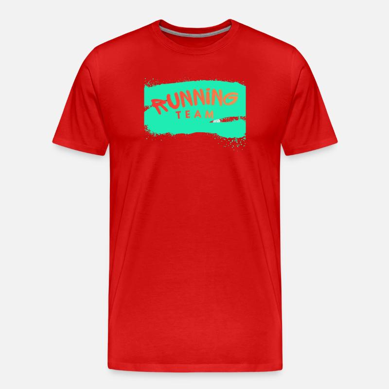 Running Team - Männer Premium Bio T-Shirt - Rot