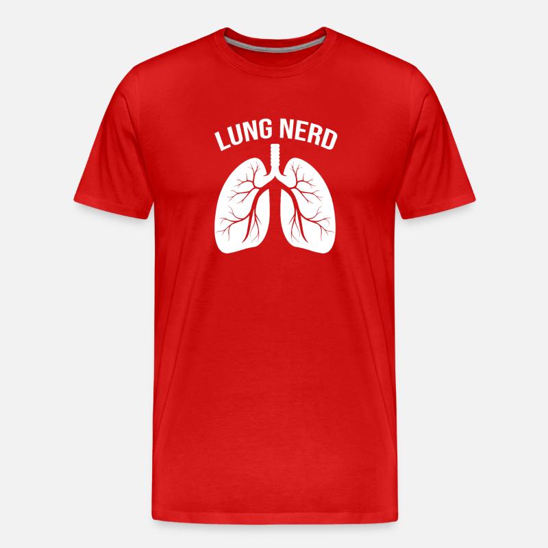 Atmung Atmen Sauerstoff - Männer Premium Bio T-Shirt - Rot
