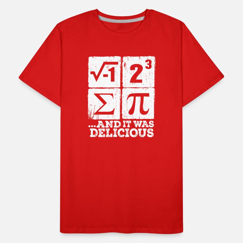 Pi, i and Sigma: Delicious Math Men's Premium Organic T-Shirt