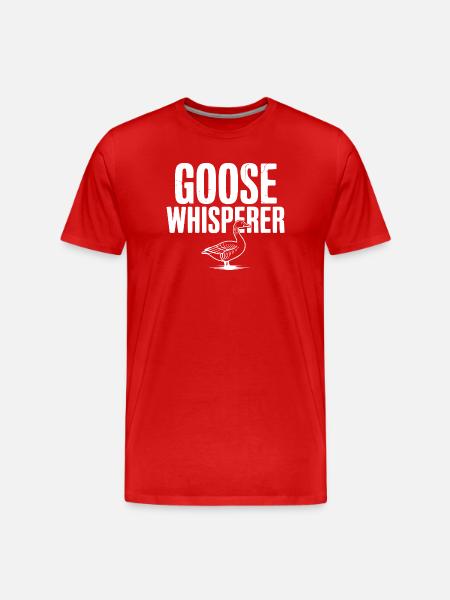 Gänseflüsterer - Männer Premium Bio T-Shirt - Rot