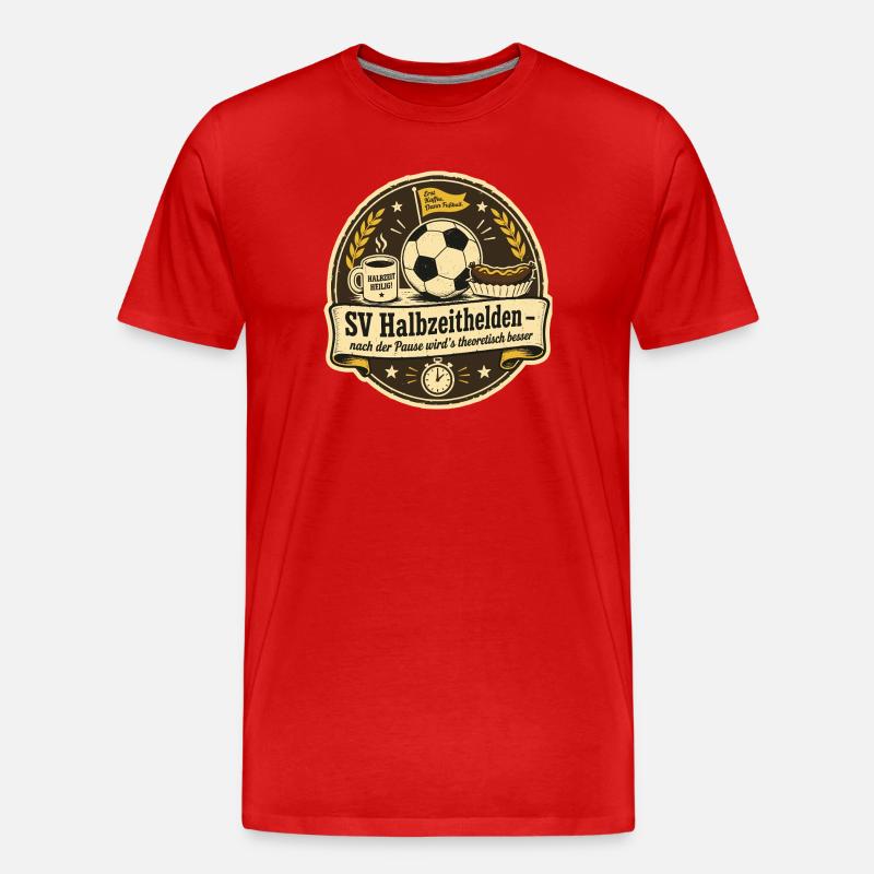 SV Halbzeithelden - Männer Premium Bio T-Shirt - Rot