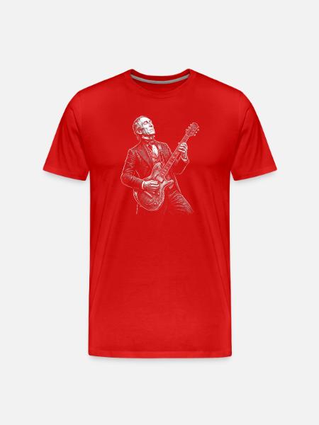 John Tyler Playing Guitar - Men's Premium Organic T-Shirt - red
